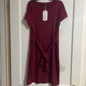 Burgundy dress with tags